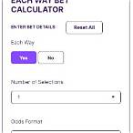 each way bet calculator